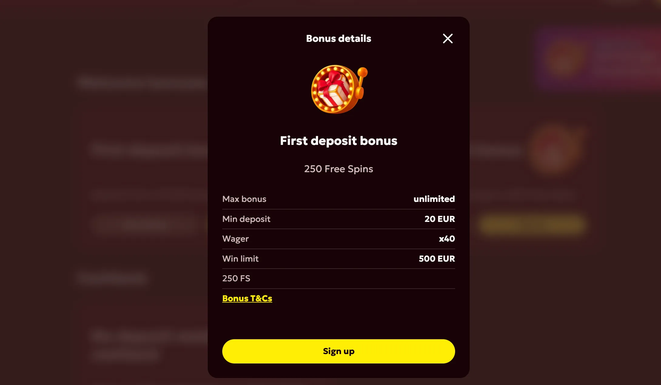 Exclusive welcome bonus offer for new Spinobon Casino players